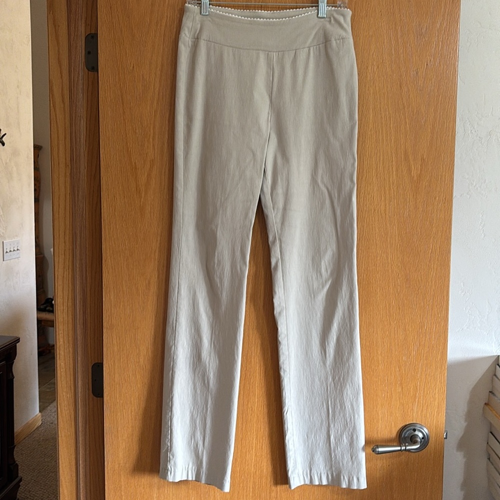 Euro Beige High Waist Pull-On Pant